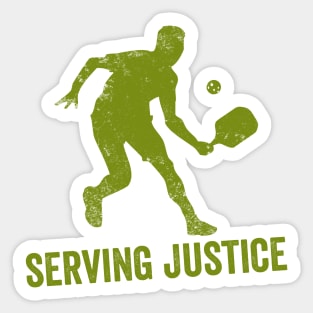 Pickleball Gifts Service Justice funny Pickleball Shirt Sticker